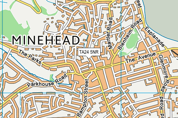 TA24 5NR map - OS VectorMap District (Ordnance Survey)