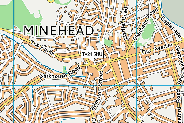 TA24 5NU map - OS VectorMap District (Ordnance Survey)