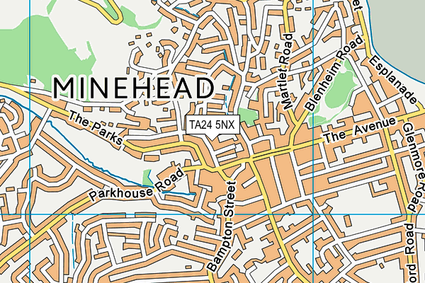 TA24 5NX map - OS VectorMap District (Ordnance Survey)