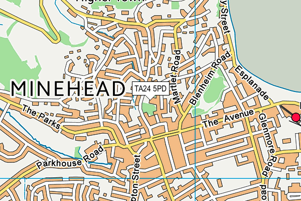 TA24 5PD map - OS VectorMap District (Ordnance Survey)