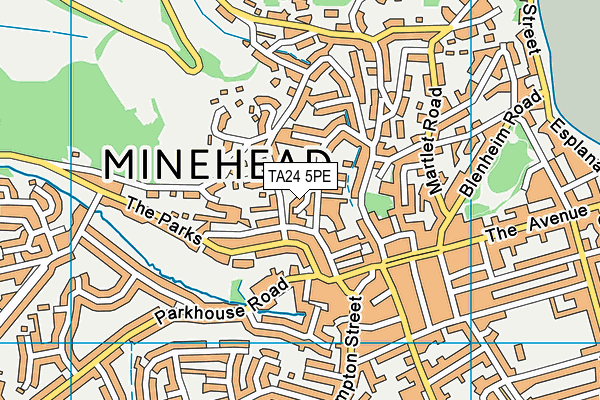 TA24 5PE map - OS VectorMap District (Ordnance Survey)