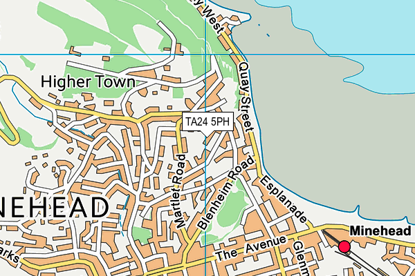 TA24 5PH map - OS VectorMap District (Ordnance Survey)