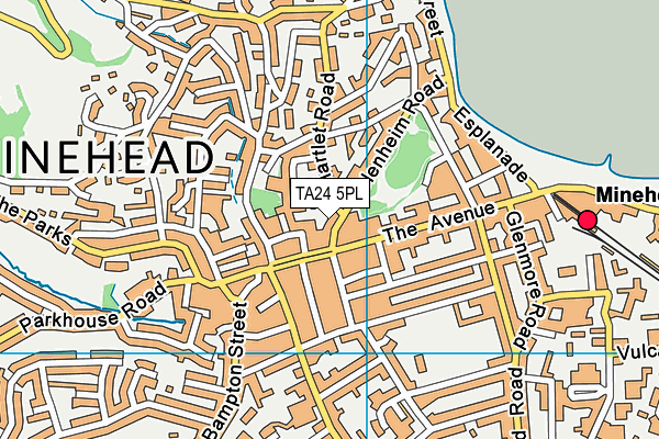 TA24 5PL map - OS VectorMap District (Ordnance Survey)