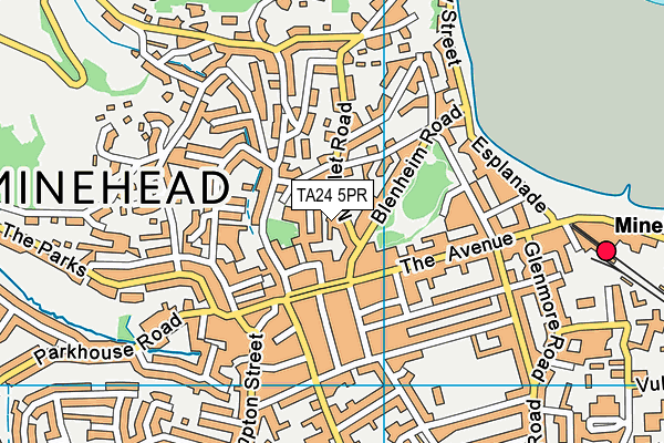 TA24 5PR map - OS VectorMap District (Ordnance Survey)