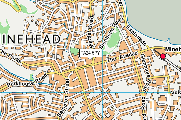 TA24 5PY map - OS VectorMap District (Ordnance Survey)