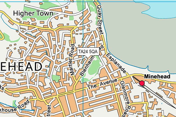 TA24 5QA map - OS VectorMap District (Ordnance Survey)