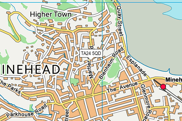 TA24 5QD map - OS VectorMap District (Ordnance Survey)