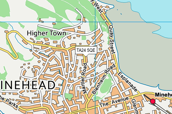 TA24 5QE map - OS VectorMap District (Ordnance Survey)