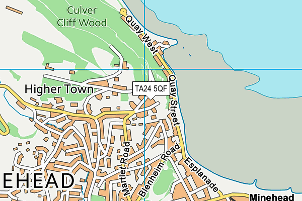 TA24 5QF map - OS VectorMap District (Ordnance Survey)
