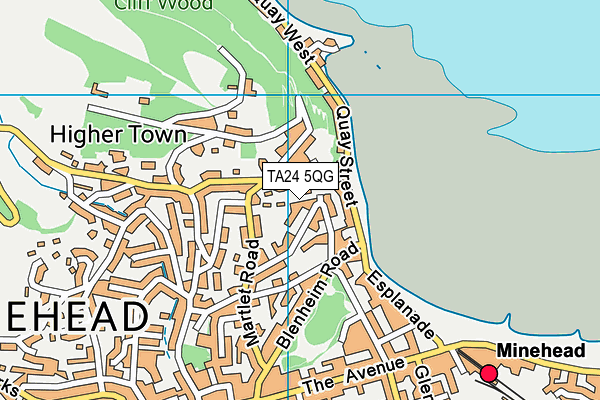 TA24 5QG map - OS VectorMap District (Ordnance Survey)