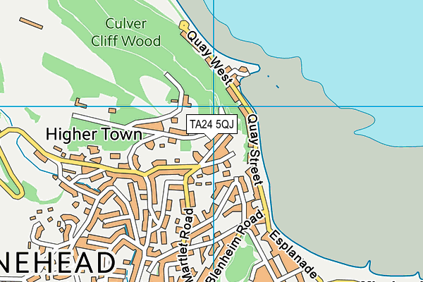 TA24 5QJ map - OS VectorMap District (Ordnance Survey)