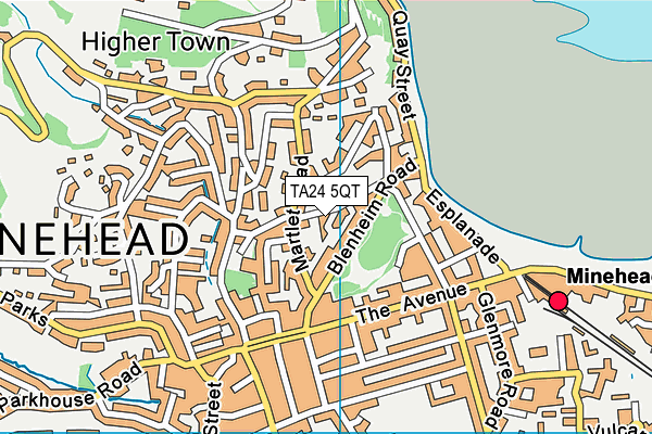 TA24 5QT map - OS VectorMap District (Ordnance Survey)