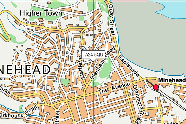 TA24 5QU map - OS VectorMap District (Ordnance Survey)