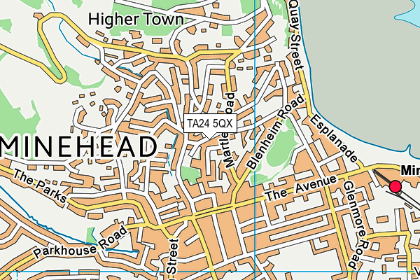TA24 5QX map - OS VectorMap District (Ordnance Survey)