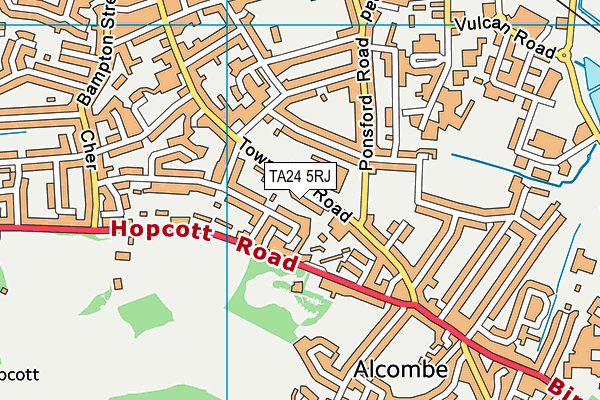 TA24 5RJ map - OS VectorMap District (Ordnance Survey)