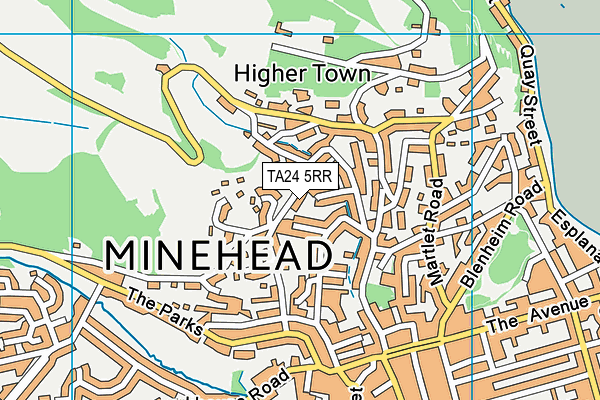 TA24 5RR map - OS VectorMap District (Ordnance Survey)