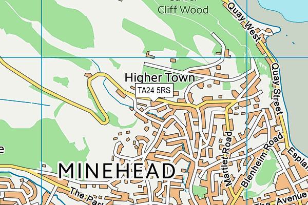 TA24 5RS map - OS VectorMap District (Ordnance Survey)