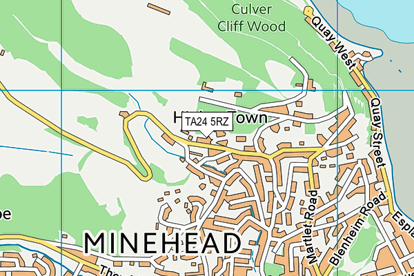 TA24 5RZ map - OS VectorMap District (Ordnance Survey)