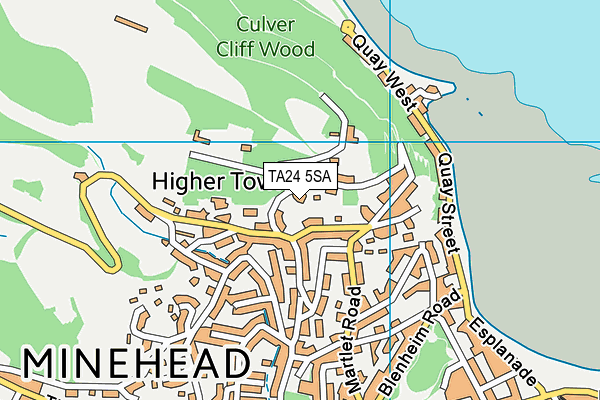 TA24 5SA map - OS VectorMap District (Ordnance Survey)