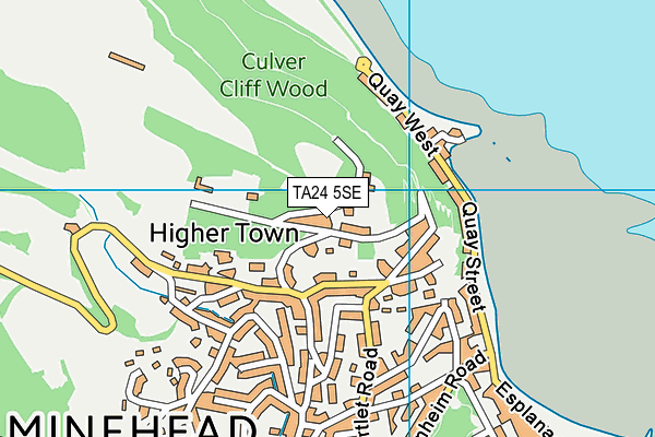 TA24 5SE map - OS VectorMap District (Ordnance Survey)