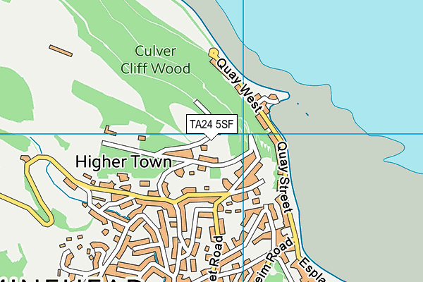TA24 5SF map - OS VectorMap District (Ordnance Survey)