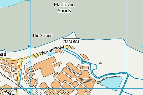 TA24 5SJ map - OS VectorMap District (Ordnance Survey)