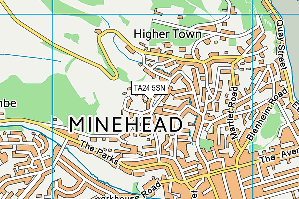 TA24 5SN map - OS VectorMap District (Ordnance Survey)