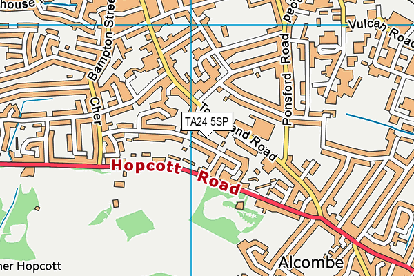 TA24 5SP map - OS VectorMap District (Ordnance Survey)