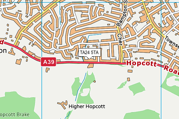 TA24 5TA map - OS VectorMap District (Ordnance Survey)