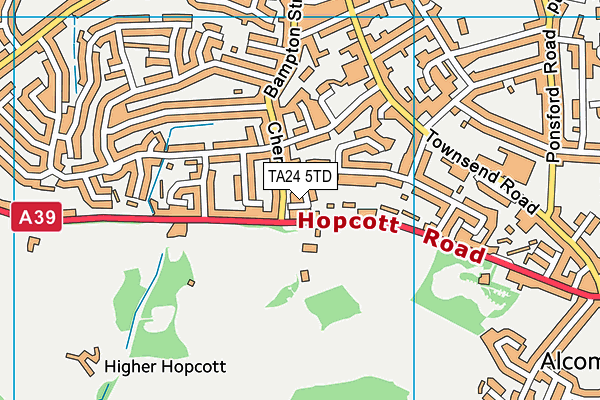 TA24 5TD map - OS VectorMap District (Ordnance Survey)