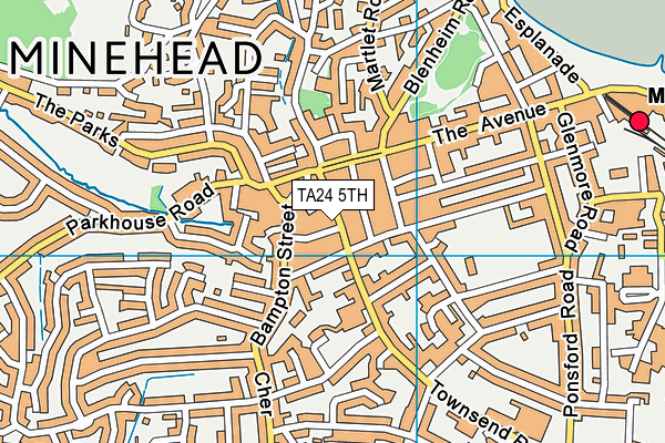 TA24 5TH map - OS VectorMap District (Ordnance Survey)