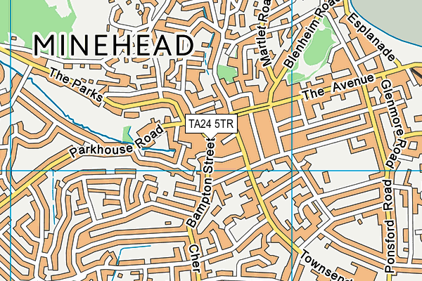 TA24 5TR map - OS VectorMap District (Ordnance Survey)