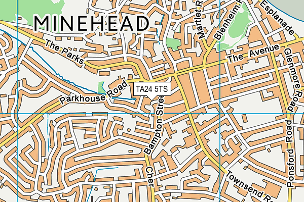 TA24 5TS map - OS VectorMap District (Ordnance Survey)