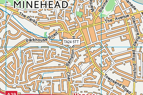 TA24 5TT map - OS VectorMap District (Ordnance Survey)