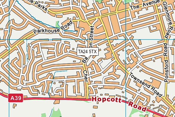 TA24 5TX map - OS VectorMap District (Ordnance Survey)