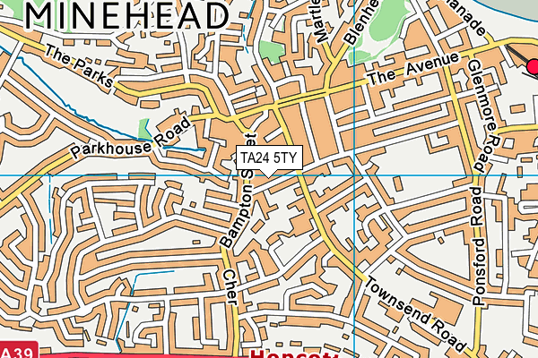 TA24 5TY map - OS VectorMap District (Ordnance Survey)