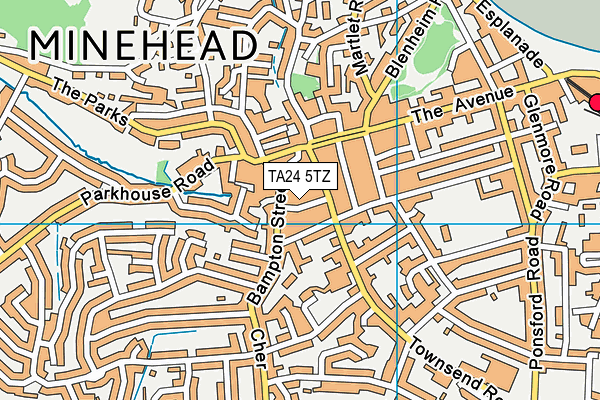 TA24 5TZ map - OS VectorMap District (Ordnance Survey)
