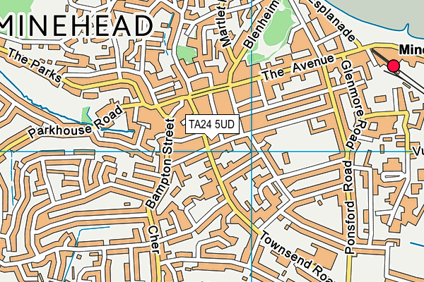 TA24 5UD map - OS VectorMap District (Ordnance Survey)