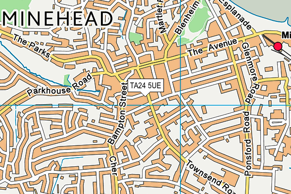 TA24 5UE map - OS VectorMap District (Ordnance Survey)