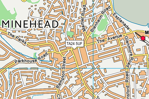 TA24 5UF map - OS VectorMap District (Ordnance Survey)