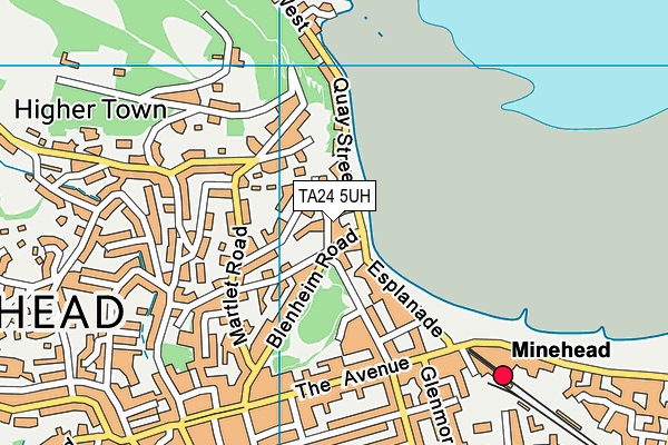 TA24 5UH map - OS VectorMap District (Ordnance Survey)