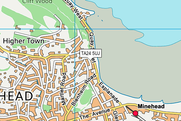 TA24 5UJ map - OS VectorMap District (Ordnance Survey)