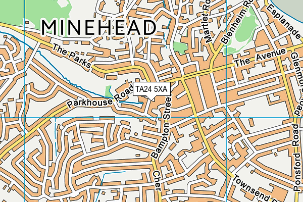 TA24 5XA map - OS VectorMap District (Ordnance Survey)