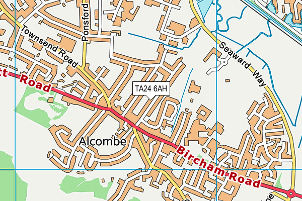 TA24 6AH map - OS VectorMap District (Ordnance Survey)