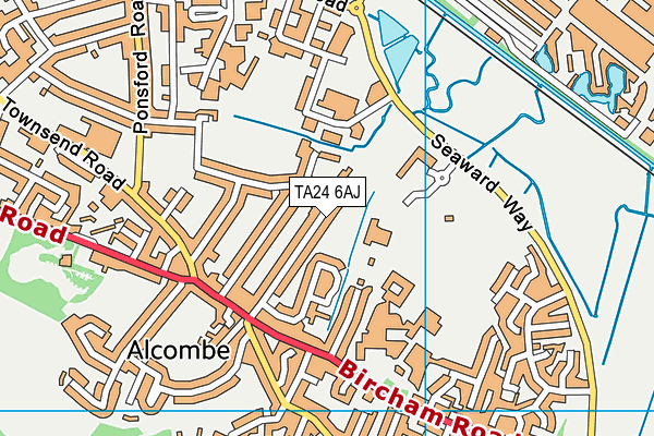 TA24 6AJ map - OS VectorMap District (Ordnance Survey)