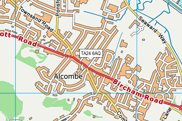 Alcombe Village Hall map (TA24 6AQ) - OS VectorMap District (Ordnance Survey)