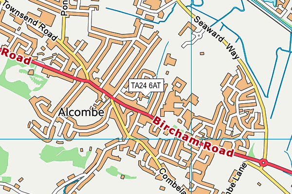 TA24 6AT map - OS VectorMap District (Ordnance Survey)