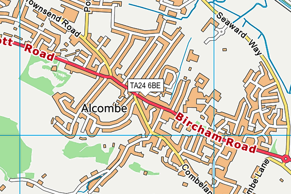 TA24 6BE map - OS VectorMap District (Ordnance Survey)