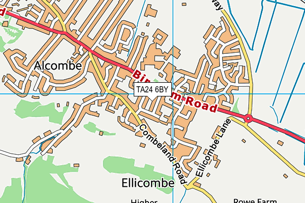 TA24 6BY map - OS VectorMap District (Ordnance Survey)