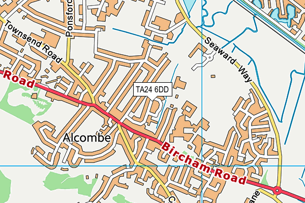 TA24 6DD map - OS VectorMap District (Ordnance Survey)